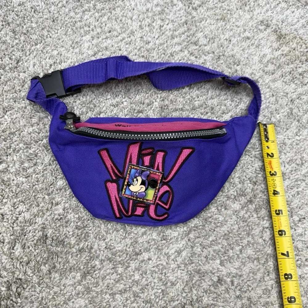 Walt Disney World Kids Minnie Mouse Fanny Pack Hip Bag Purple/Pink adjustable